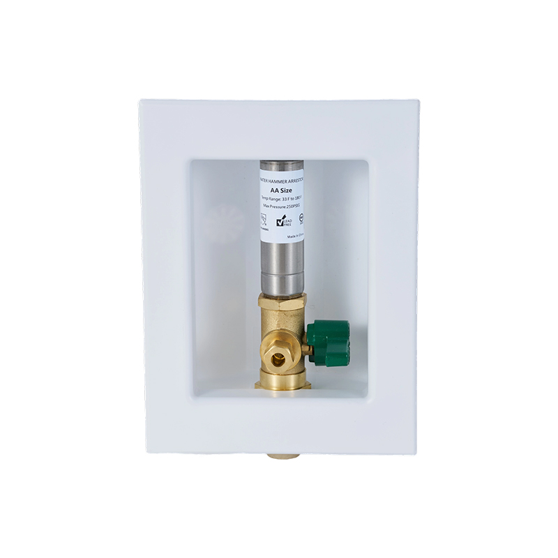 CPVC-Connected Ice Maker Outlet Box with Stainless Steel Water Hammer Arrestor